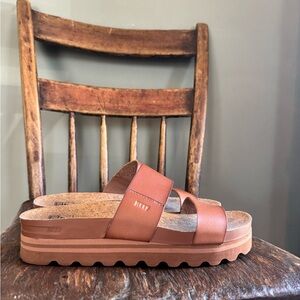 Reef Brown Platform Sandals